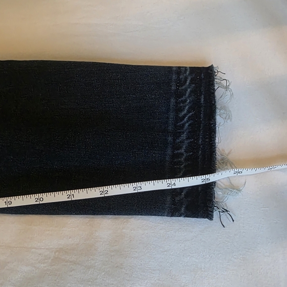 PARKER SMITH Midnight Blue Ankle Jeans With Frayed Edge Size 6 - Picture 8 of 8